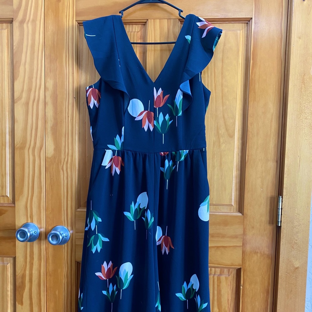 Loft factory floral jumpsuit